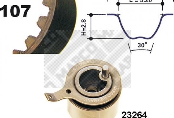 Mapco 73537 - Zobsiksnas komplekts adetalas.lv