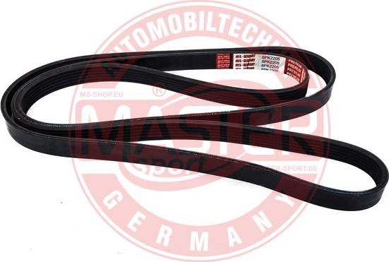 MASTER-SPORT GERMANY 6PK2205-PCS-MS - Ķīļrievu siksna adetalas.lv