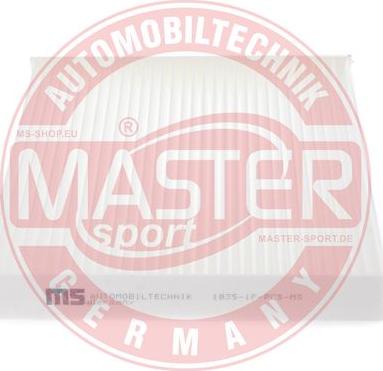 MASTER-SPORT GERMANY 1835-IF-PCS-MS - Filtrs, Salona telpas gaiss adetalas.lv