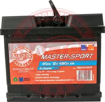 MASTER-SPORT GERMANY 750454802 - Startera akumulatoru baterija adetalas.lv