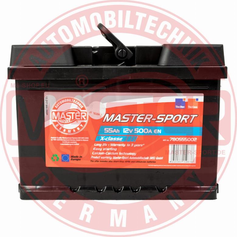 MASTER-SPORT GERMANY 780555002 - Startera akumulatoru baterija adetalas.lv