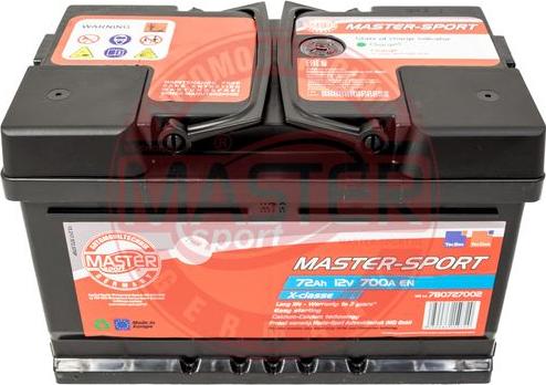 MASTER-SPORT GERMANY 780727002 - Startera akumulatoru baterija adetalas.lv