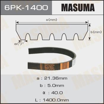 MASUMA 6PK-1400 - Ķīļrievu siksna adetalas.lv