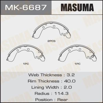 MASUMA MK-6687 - Bremžu loku komplekts adetalas.lv