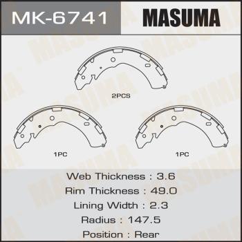 MASUMA MK-6741 - Bremžu loku komplekts adetalas.lv