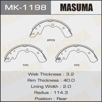 MASUMA MK-1198 - Bremžu loku komplekts adetalas.lv