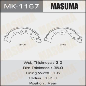 MASUMA MK-1167 - Bremžu loku komplekts adetalas.lv