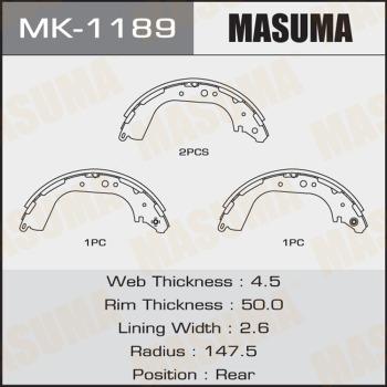 MASUMA MK-1189 - Bremžu loku komplekts adetalas.lv