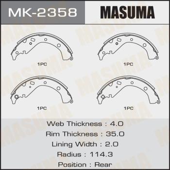 MASUMA MK-2358 - Bremžu loku komplekts adetalas.lv