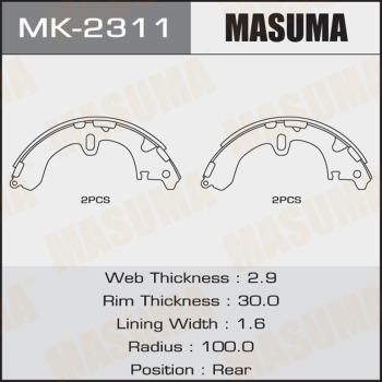 MASUMA MK-2311 - Bremžu loku komplekts adetalas.lv