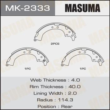 MASUMA MK-2333 - Bremžu loku komplekts adetalas.lv