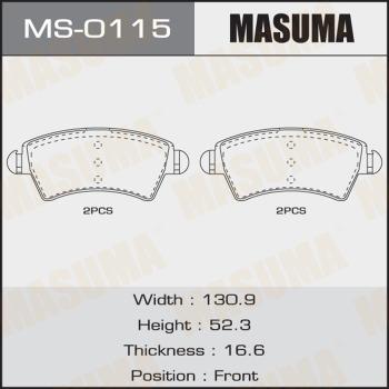 MASUMA MS-0115 - Bremžu loku komplekts adetalas.lv