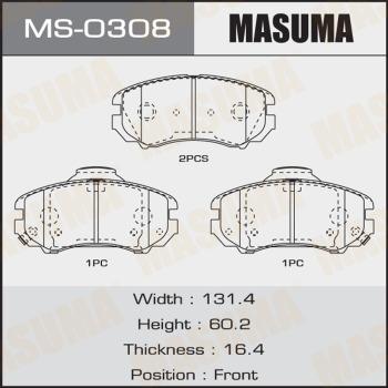 MASUMA MS-0308 - Bremžu loku komplekts adetalas.lv