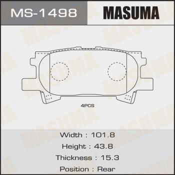 MASUMA MS-1498 - Bremžu loku komplekts adetalas.lv