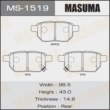 MASUMA MS-1519 - Bremžu loku komplekts adetalas.lv