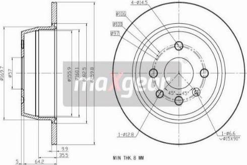 Maxgear 19-0984 - Bremžu diski adetalas.lv