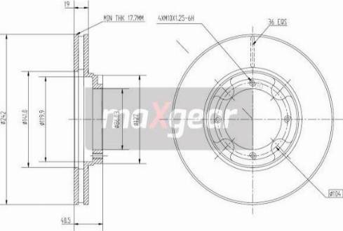 Maxgear 19-0933 - Bremžu diski adetalas.lv