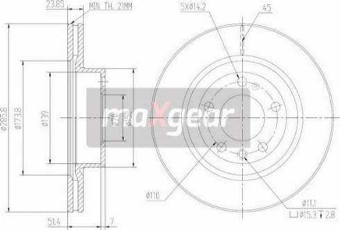 Maxgear 19-0797MAX - Bremžu diski adetalas.lv