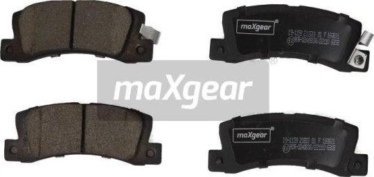 Maxgear 19-1159 - Bremžu uzliku kompl., Disku bremzes adetalas.lv