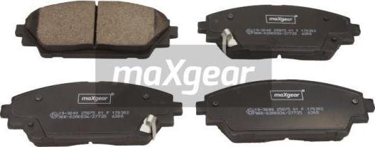 Maxgear 19-3048 - Bremžu uzliku kompl., Disku bremzes adetalas.lv