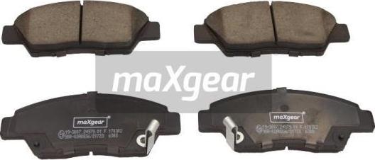 Maxgear 19-3007 - Bremžu uzliku kompl., Disku bremzes adetalas.lv