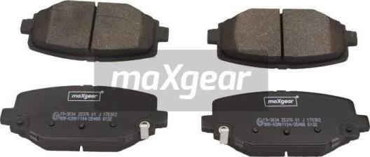 Maxgear 19-3034 - Bremžu uzliku kompl., Disku bremzes adetalas.lv