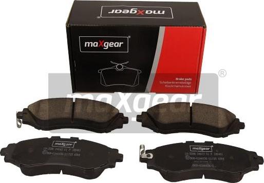 Maxgear 19-3398 - Bremžu uzliku kompl., Disku bremzes adetalas.lv