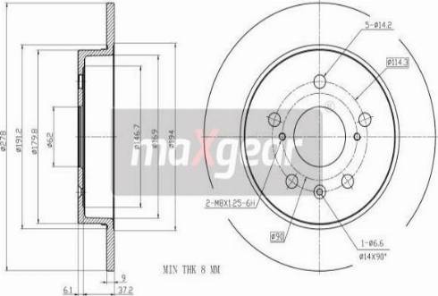 Maxgear 19-3350 - Bremžu diski adetalas.lv