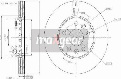 Maxgear 19-3241 - Bremžu diski adetalas.lv