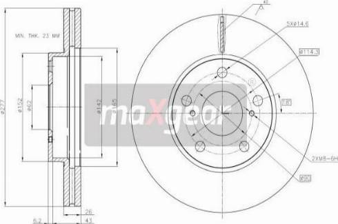 Maxgear 19-3216 - Bremžu diski adetalas.lv