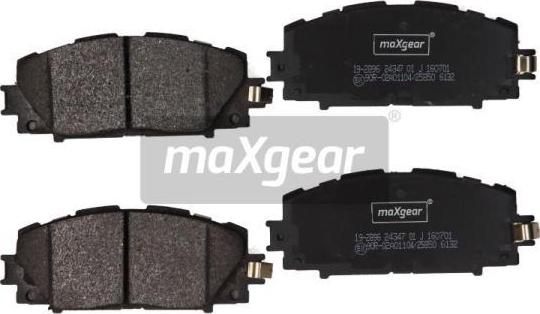 Maxgear 19-2896 - Bremžu uzliku kompl., Disku bremzes adetalas.lv