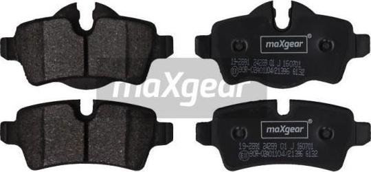 Maxgear 19-2891 - Bremžu uzliku kompl., Disku bremzes adetalas.lv