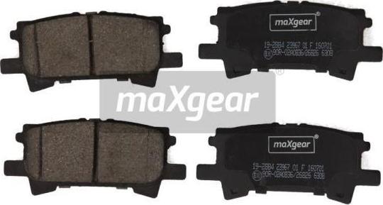 Maxgear 19-2884 - Bremžu uzliku kompl., Disku bremzes adetalas.lv