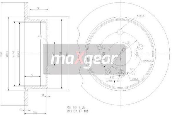 Maxgear 19-2347 - Bremžu diski adetalas.lv