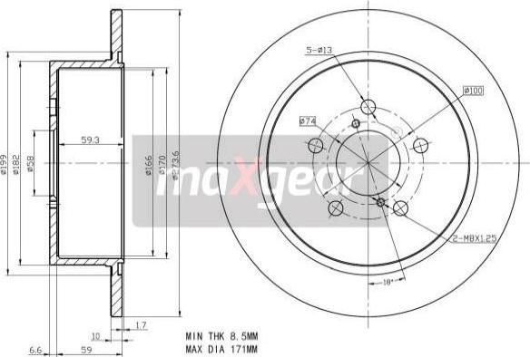 Maxgear 19-2356 - Bremžu diski adetalas.lv