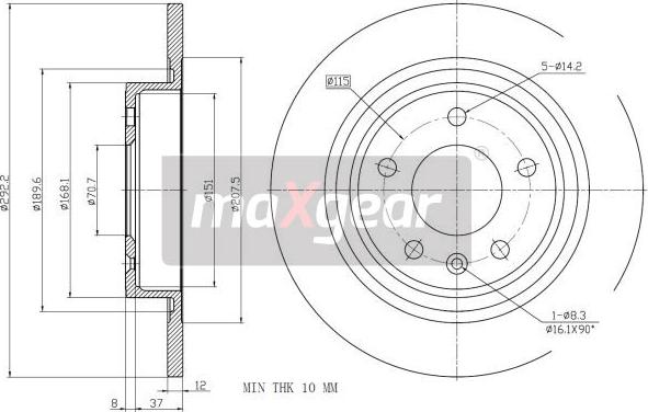 Maxgear 19-2331MAX - Bremžu diski adetalas.lv