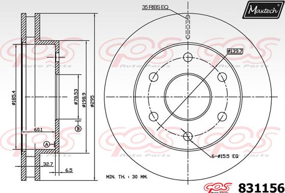 Maxtech 70180097 - Blīve, Bremžu suporta virzulītis adetalas.lv