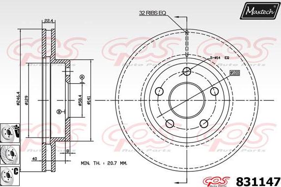 Maxtech 811216 - Bremžu diski adetalas.lv