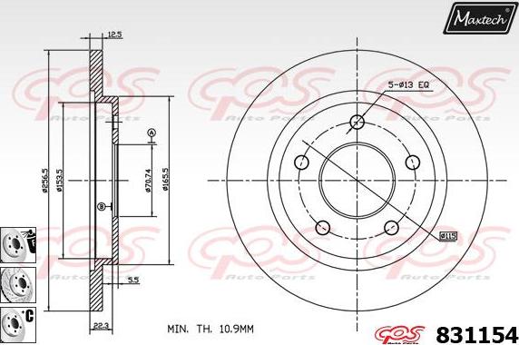 Maxtech 72945028 - Virzulis, Bremžu suports adetalas.lv