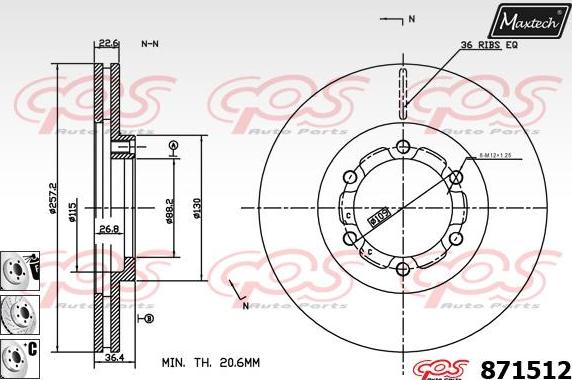 Maxtech 831237 - Bremžu diski adetalas.lv