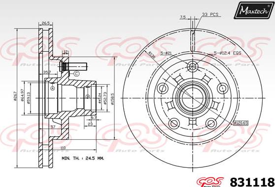 Maxtech 6266200 - Bremžu suports adetalas.lv