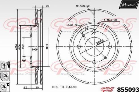 Maxtech 855093.6880 - Bremžu diski adetalas.lv