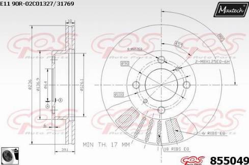 Maxtech 855049.0060 - Bremžu diski adetalas.lv