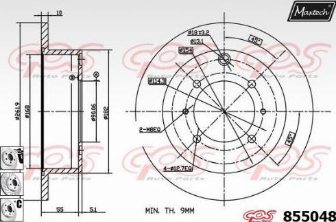 Maxtech 855048.6980 - Bremžu diski adetalas.lv