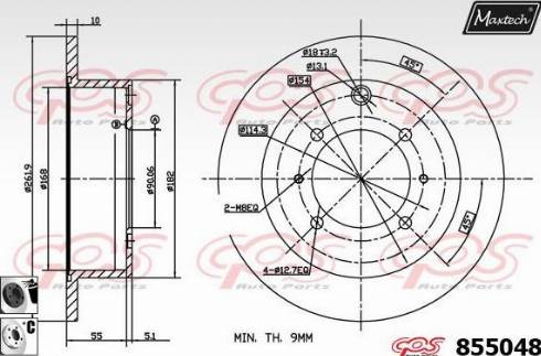 Maxtech 855048.6060 - Bremžu diski adetalas.lv