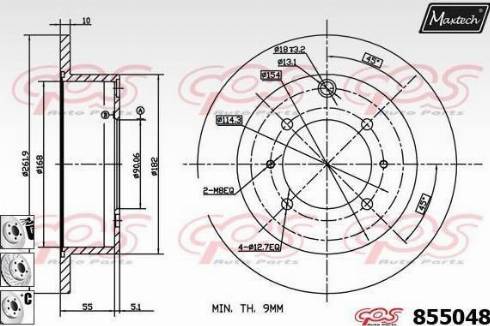 Maxtech 855048.6880 - Bremžu diski adetalas.lv