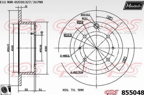 Maxtech 855048.0060 - Bremžu diski adetalas.lv