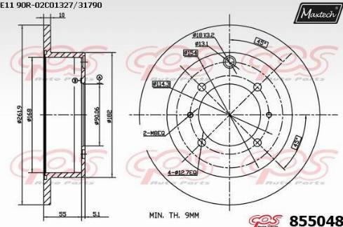 Maxtech 855048.0000 - Bremžu diski adetalas.lv