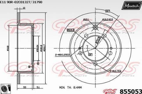 Maxtech 855053.0060 - Bremžu diski adetalas.lv