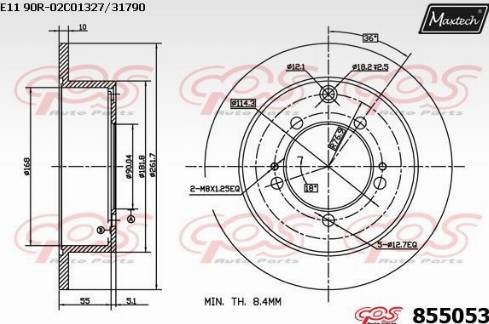 Maxtech 855053.0000 - Bremžu diski adetalas.lv